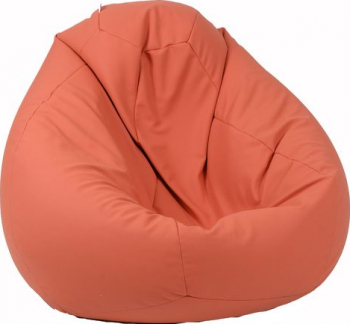 Fotoliu Mediu Nirvana Grande - Orange piele eco umplut cu perle polistiren beanbag marca Pufrelax Fabricat in Romania 