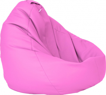 Fotoliu Mediu Nirvana Grande - Roz piele eco umplut cu perle polistiren beanbag marca Pufrelax Fabricat in Romania 