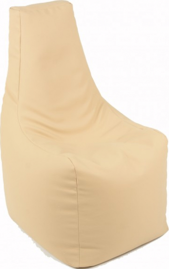 Fotoliu Mediu Sunlounger - Bej piele eco umplut cu perle polistiren fotoliu para marca Pufrelax Fabricat in Romania 