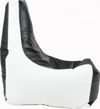 Fotoliu Mediu Sunlounger Evo XL - Black and White GAMA PREMIUM PU umplut cu perle polistiren fotoliu para marca Pufrelax Fabricat in Romania 