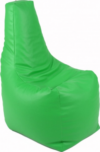 Fotoliu Mediu Sunlounger - Verde piele eco umplut cu perle polistiren fotoliu para marca Pufrelax Fabricat in Romania 