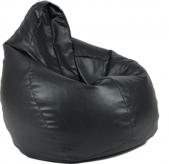 Fotoliu Mic Copii 4-14 ani Nirvana Light - Black piele eco umplut cu perle polistiren beanbag marca Pufrelax Fabricat in Romania 