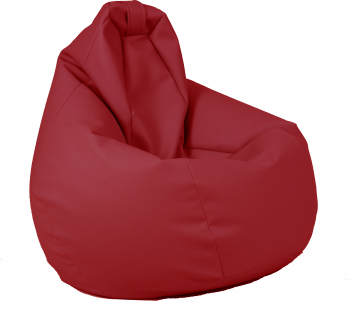 Fotoliu Mic Nirvana Light - Rosu piele eco umplut cu perle polistiren beanbag marca Pufrelax Fabricat in Romania 