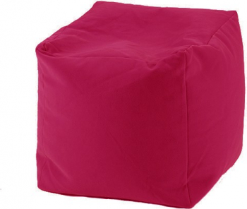 Fotoliu Mic Taburet Cub - Panama Pink pretabil si la exterior umplut cu perle polistiren Fabricat in Romania 