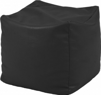 Fotoliu Mic Taburet Cub XL - Panama Black pretabil si la exterior umplut cu perle polistiren Fabricat in Romania 