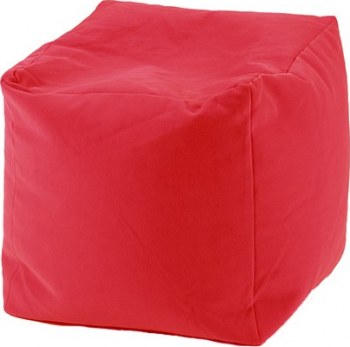 Fotoliu Mic Taburet Cub XL - Panama Red pretabil si la exterior umplut cu perle polistiren Fabricat in Romania 