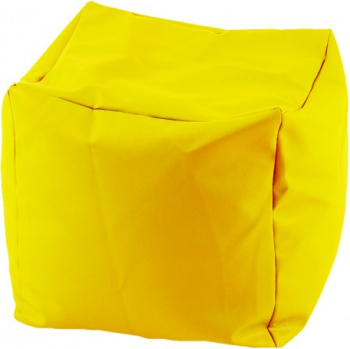 Fotoliu Mic Taburet Cub XL - Yellow Quince pretabil si la exterior umplut cu perle polistiren Fabricat in Romania 