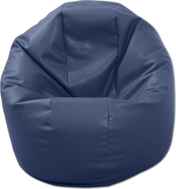 Fotoliu pentru Copii 2-14 ani Relaxo - Bleumarin piele eco umplut cu perle polistiren beanbag marca Pufrelax Fabricat in Romania 