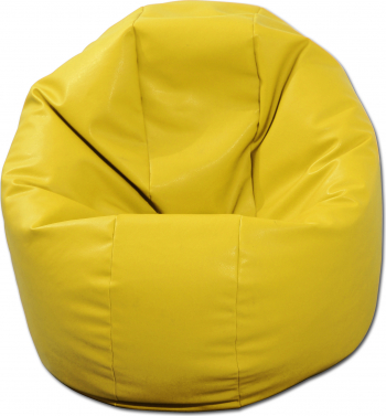 Fotoliu pentru Copii 2-14 ani Relaxo - Galben piele eco umplut cu perle polistiren Fabricat in Romania 