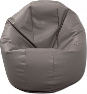 Fotoliu pentru Copii 2-14 ani Relaxo - Gri piele eco umplut cu perle polistiren beanbag marca Pufrelax Fabricat in Romania 