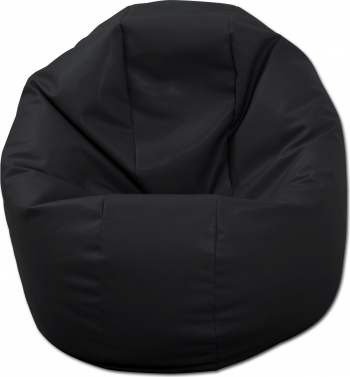 Fotoliu pentru Copii 2-14 ani Relaxo - Negru piele eco umplut cu perle polistiren beanbag marca Pufrelax Fabricat in Romania 