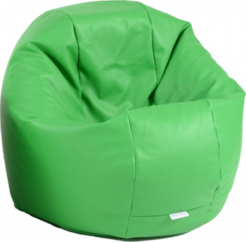 Fotoliu pentru Copii 2-14 ani Relaxo - Verde piele eco umplut cu perle polistiren beanbag marca Pufrelax Fabricat in Romania 