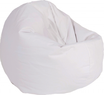 Fotoliu pentru Copii 2-14 ani Relaxo - White GAMA PREMIUM PU umplut cu perle polistiren beanbag marca Pufrelax Fabricat in Romania 