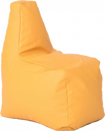 Fotoliu pentru copii 2-8 ani Sunlounger Junior Galben piele eco umplut cu perle polistiren fotoliu para marca Pufrelax Fabricat in Romania 