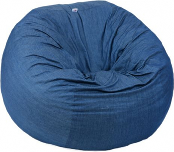 Fotoliu Pufrelax Matusalem - Blue Denim Gama Savana umplut cu fulgi de burete memory mix and reg 