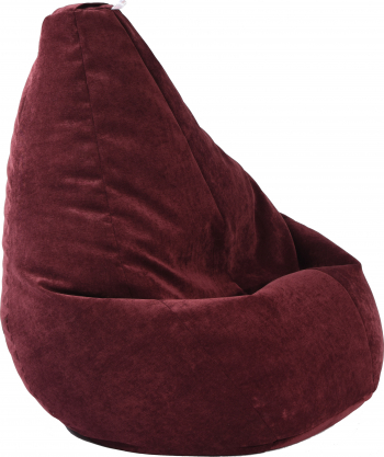 Fotoliu Pufrelax Mic Copii 4-14 ani Nirvana Light Velvet Marsala Gama Premium Textil husa detasabila umplut cu perle polistiren 