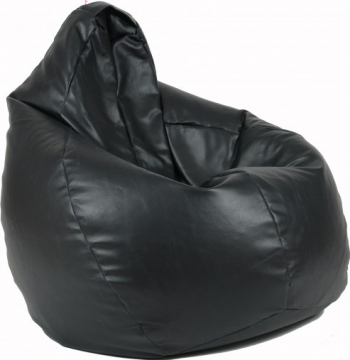 Fotoliu Pufrelax Nirvana Hobbit - Back 2 Black GAMA PREMIUM PU umplut cu perle polistiren fotoliu para marca Pufrelax Fabricat in Romania 