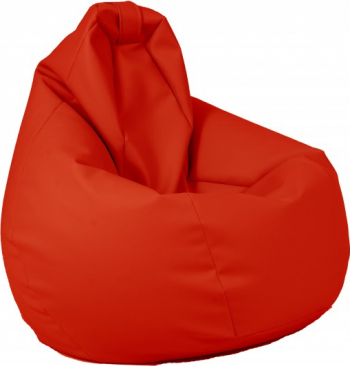Fotoliu Pufrelax Nirvana Hobbit - Bloody Red piele eco umplut cu perle polistiren fotoliu para marca Pufrelax Fabricat in Romania 