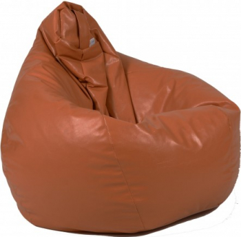 Fotoliu Pufrelax Nirvana Hobbit - Brown piele eco umplut cu perle polistiren fotoliu para marca Pufrelax Fabricat in Romania 