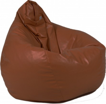 Fotoliu Pufrelax Nirvana Hobbit - Chocolate piele eco umplut cu perle polistiren fotoliu para marca Pufrelax Fabricat in Romania 