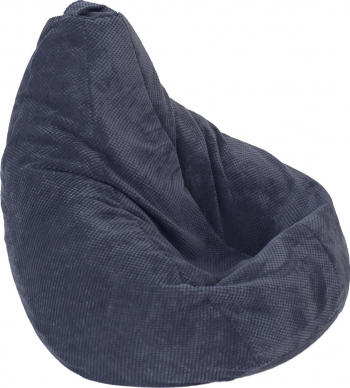 Fotoliu Pufrelax Nirvana Hobbit - Dusty Blue Gama Plush Honey cu husa detasabila textila umplut cu perle polistiren 