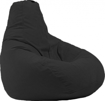 Fotoliu Pufrelax Nirvana Hobbit - Erie Black Gama Premium cu husa detasabila textila umplut cu perle polistiren 