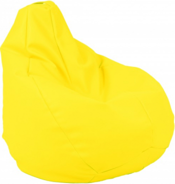 Fotoliu Pufrelax Nirvana Hobbit - Galben piele eco umplut cu perle polistiren fotoliu para marca Pufrelax Fabricat in Romania 
