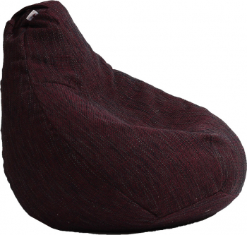 Fotoliu Pufrelax Nirvana Hobbit Gama Premium Rustic - Black Wine cu husa detasabila textila umplut cu perle polistiren 