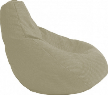 Fotoliu Pufrelax Nirvana Hobbit Gama Premium Rustic - Dark Beige cu husa detasabila textila umplut cu perle polistiren 