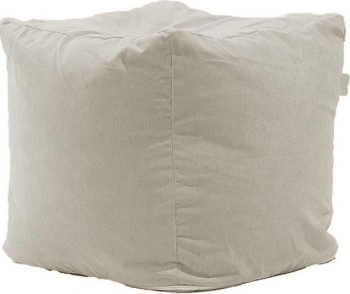 Fotoliu Pufrelax Taburet Cub XL Gama Premium - Rainy Day cu husa detasabila textila umplut cu perle polistiren 