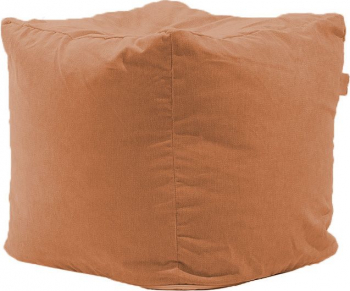 Fotoliu Pufrelax Taburet Cub XL Gama Premium - Terracotta Orange cu husa detasabila textila umplut cu perle polistiren 