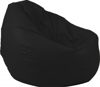 Fotoliu Pufrelax tip Sac Nirvana Gigant - Black piele eco umplut cu perle polistiren 