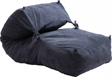 Fotoliu Pufrelax Yoga XL - Dusty Blue Gama Plush Honey umplut cu fulgi de burete memory mix and reg 