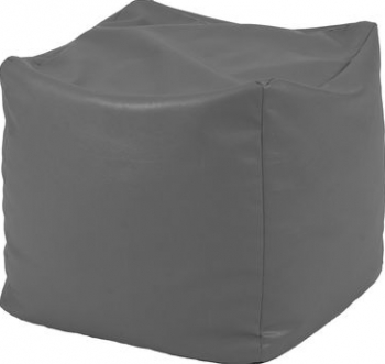 Fotoliu Taburet Cub - Dark Grey GAMA PREMIUM PU umplut cu perle polistiren 