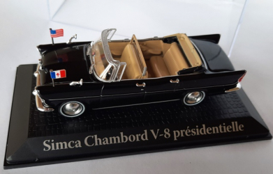 Macheta Prezidentiala Simca Chambord V-8 AB-P President Kennedy neagra 