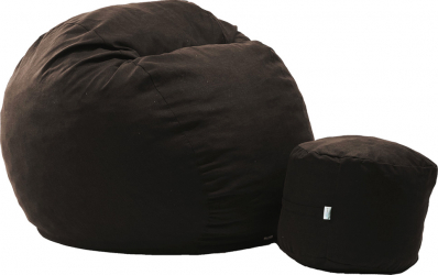 Set Fotoliu Puf Matusalem si otoman Dark Chocolate Gama Premium Textil umplut cu fulgi de burete memory mix 