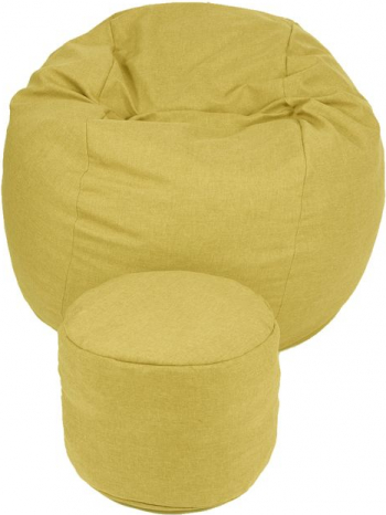 Set fotoliu Pufrelax Matusalem + Otoman - Sunflower Gama Savana umplut cu fulgi de burete memory mix and reg 