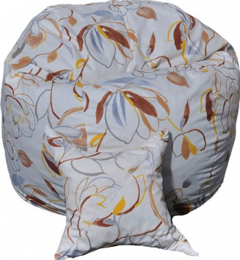 Set Fotoliu Puf pentru Copii 5-16 ani Matusalem + Perna decorativa - Blossom Gama Premium umplut cu fulgi de burete memory mix and reg 