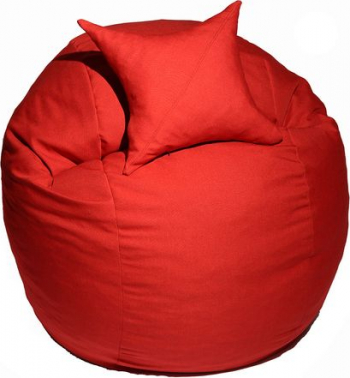 Set Fotoliu Puf pentru Copii 5-16 ani Matusalem + Perna decorativa - Montana Red Gama Diamond umplut cu fulgi de burete memory mix and reg 