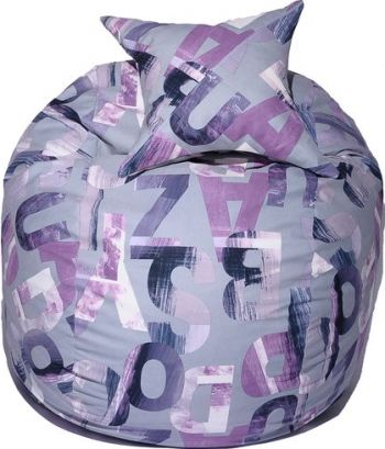 Set Fotoliu Puf pentru Copii 5-16 ani Matusalem + Perna decorativa - Mystique Gama Premium umplut cu fulgi de burete memory mix and reg 