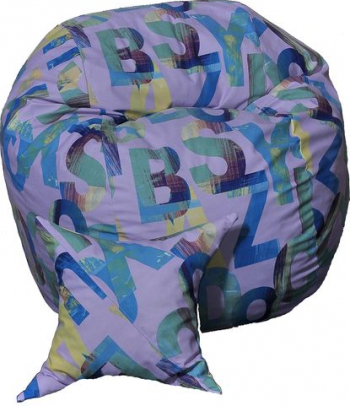 Set Fotoliu Puf pentru Copii 5-16 ani Matusalem + Perna decorativa - Serenity Gama Premium umplut cu fulgi de burete memory mix and reg 