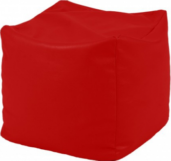Fotoliu Mic Taburet Cub - Panama Red pretabil si la exterior umplut cu perle polistiren Fabricat in Romania 