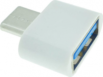 Adaptor OTG USB 2.0 mama la USB tip C tata alimentare conectare si transfer de date alb 