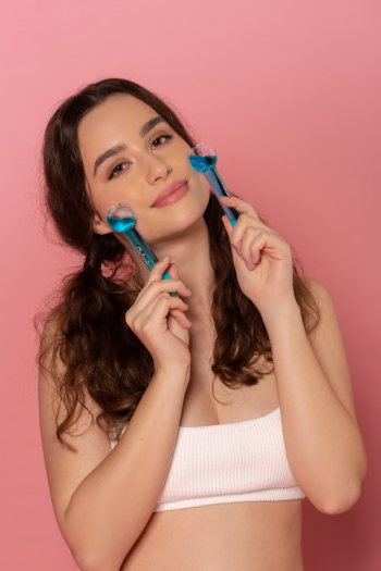 Set doua Globuri Cryo pentru masaj facial Albastru 