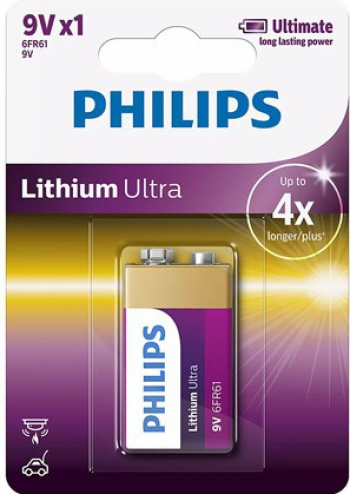 Baterie Philips Lithium Ultra 9V BLISTER