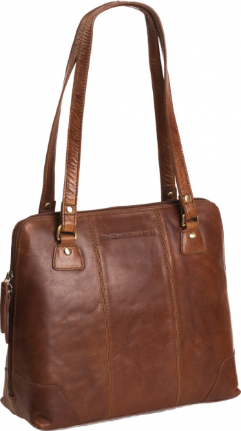Geanta de dama The Chesterfield Brand piele naturala maro coniac de umar Elly 