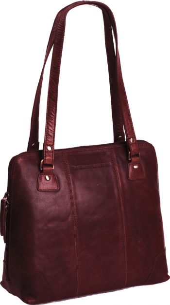 Geanta de dama The Chesterfield Brand piele naturala visiniu de umar Elly 