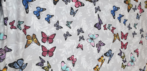 Lenjerie de pat pentru o persoana cu husa de perna patrata Punta Cana bumbac satinat gramaj tesatura 120 g/mp multicolor 3 piese 