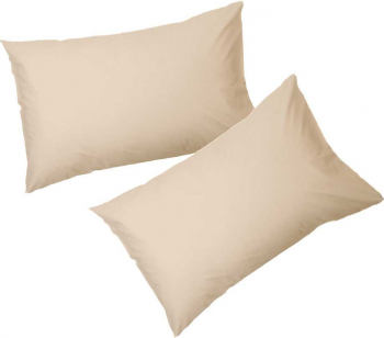 Set 2 huse perna 50/70cm Satinat bumbac 100 Bej 