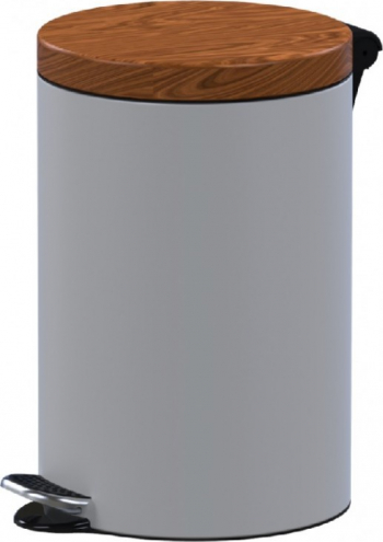 Cos menajer cu pedala Metal 12L Alb / Design Wood Studio Casa 